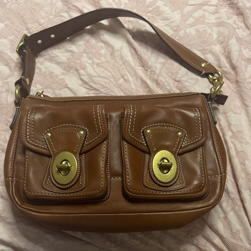 Coach  y2k Brown Leather Shoulder Bag